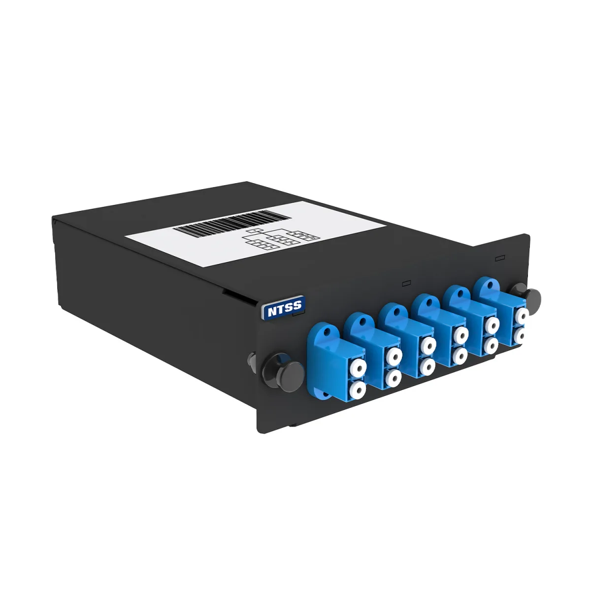 Кассета кроссовая NTSS 1 разъем MPO/АPC (male) 9/125, на 12 LC/UPС (6 DLC/UPC), полярность U, черный