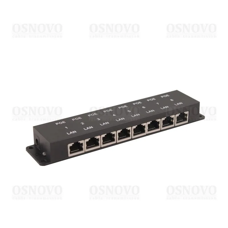Midspan-8/P Пассивный PoE-инжектор Fast Ethernet на 8 портов OSNOVO