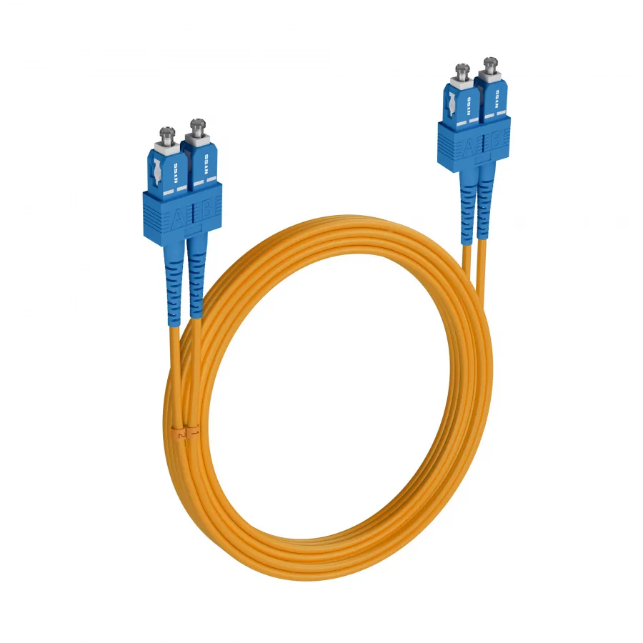 Шнур оптический NTSS PREMIUM dpc SC/UPC-SC/UPC 9/125 3.0мм 15м LSZH (патч-корд)
