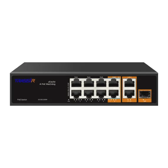 TR-NS13111S-120-8PoE Неуправляемый коммутатор TRASSIR с 8 PoE портами TRASSIR