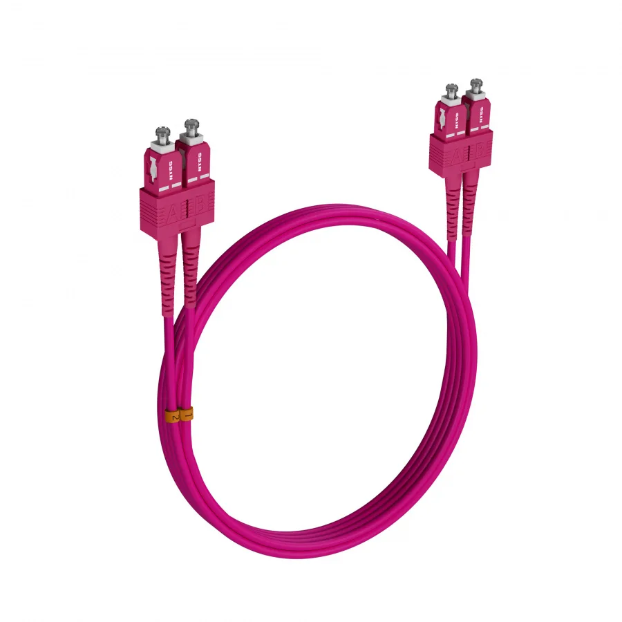 Шнур оптический NTSS dpc SC/UPC-SC/UPC 50/125 OM4 3.0мм 1м LSZH (патч-корд)