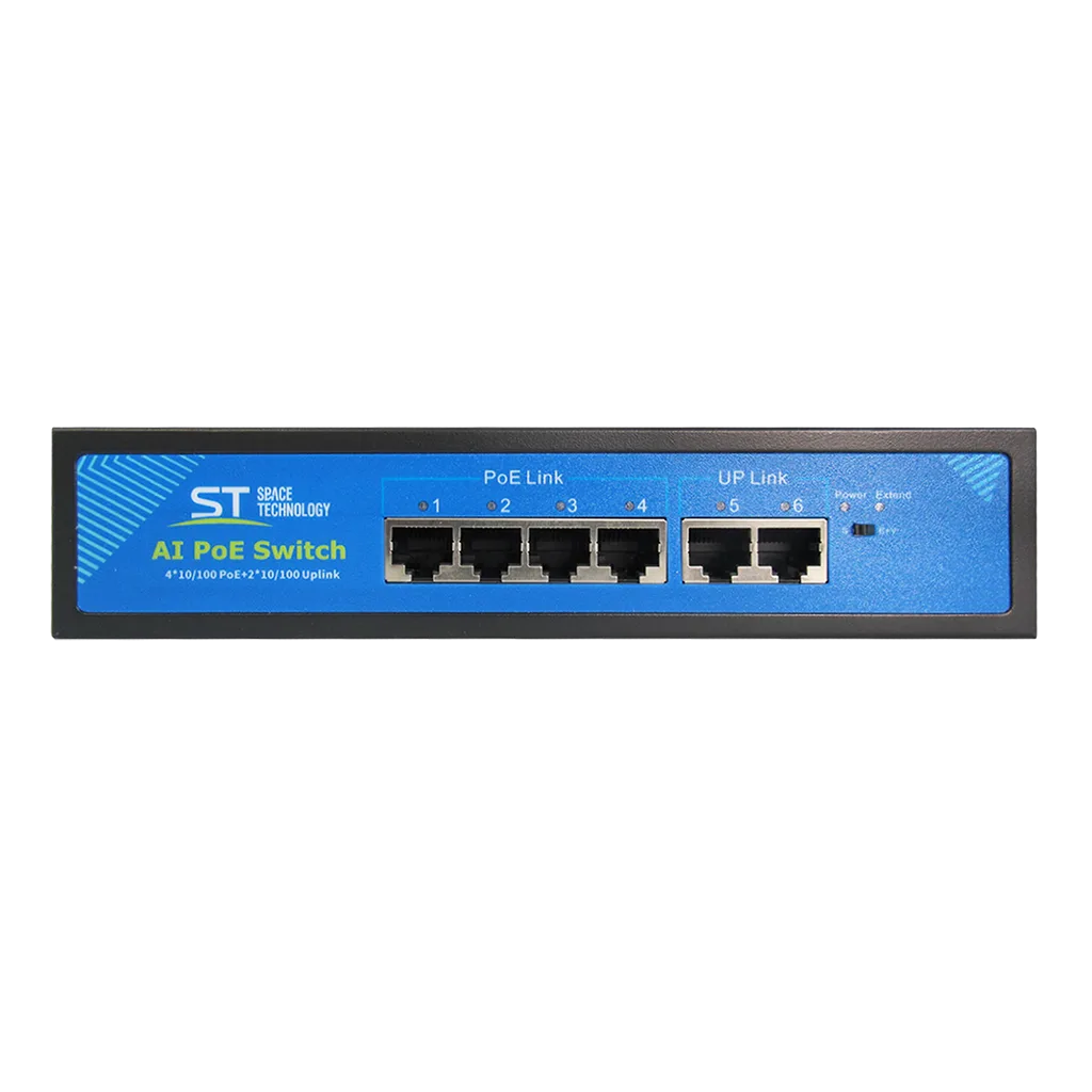 ST-S140POE (2М/100W/А) PRO, версия 2 Коммутатор POE 4-х портовый
