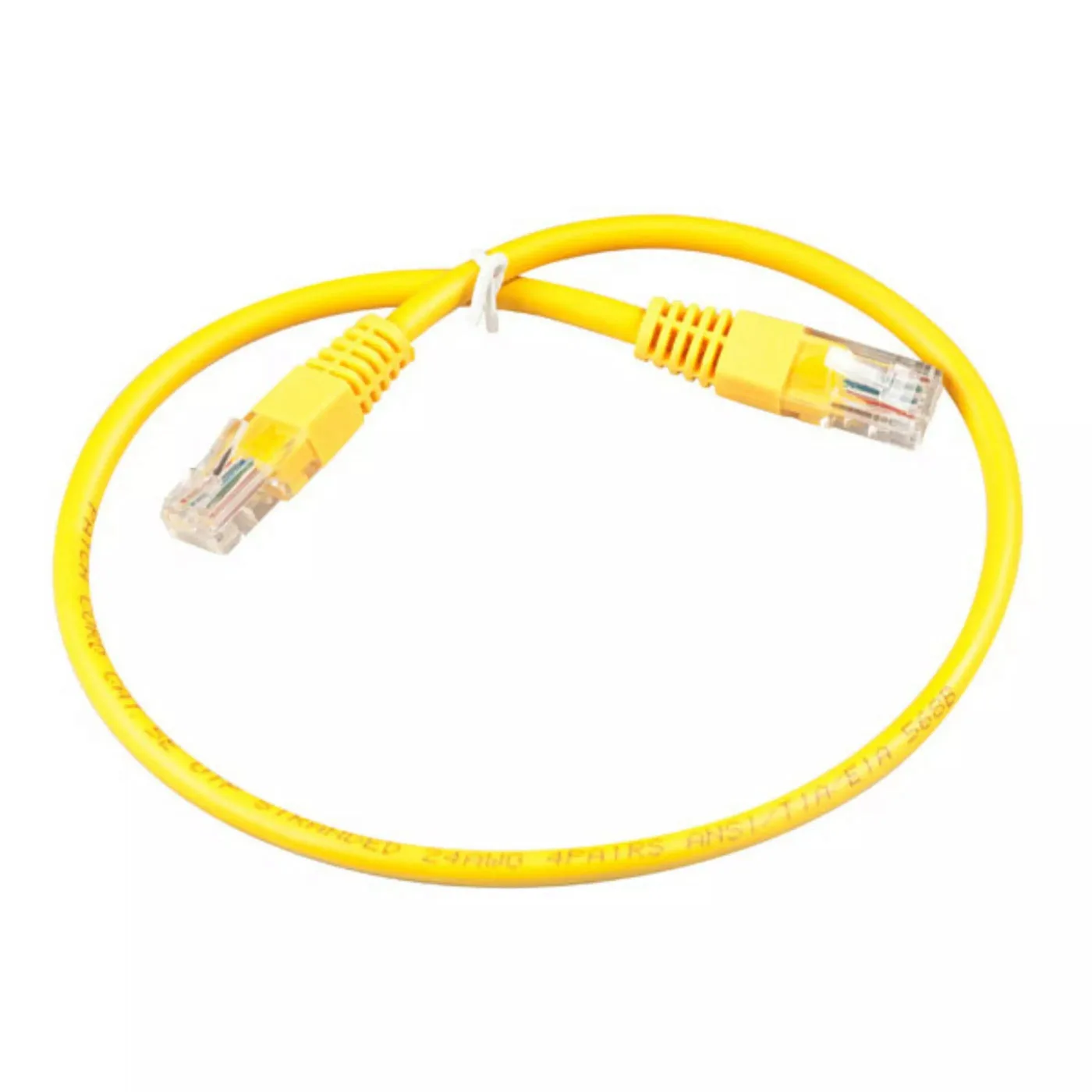 Патч корд 1.8 м, 2 пары, медь, желтый