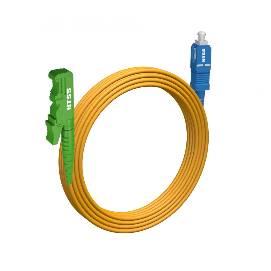 Шнур оптический NTSS spc E2000/APC-SC/UPC 9/125 3.0мм 20м LSZH (патч-корд)