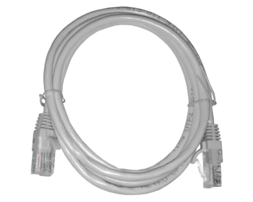 Патч-корд UTP4 cat.5е, 1,5м, CCA, LSZH, серый, литой коннектор NETKO Optima