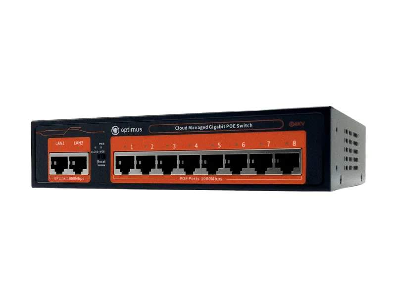 U1IC-8G/2G 10-ти Портовый PoE коммутатор Optimus