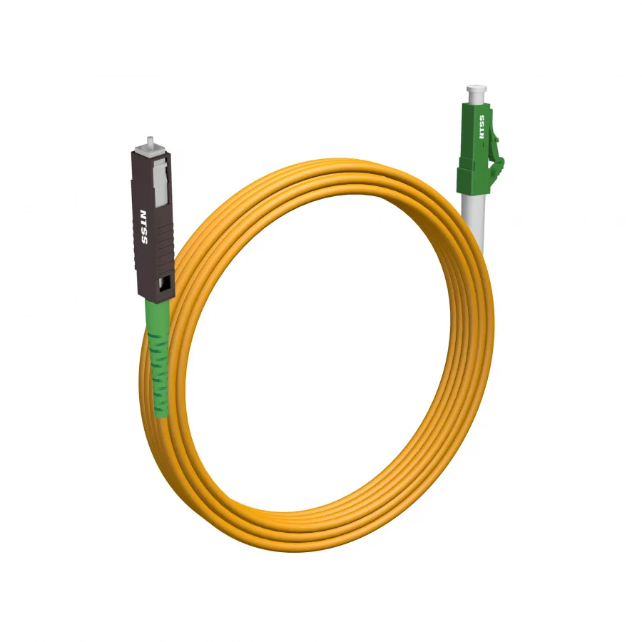 Шнур оптический NTSS spc MU/APC-LC/APC 9/125 2.0мм 5м LSZH (патч-корд)