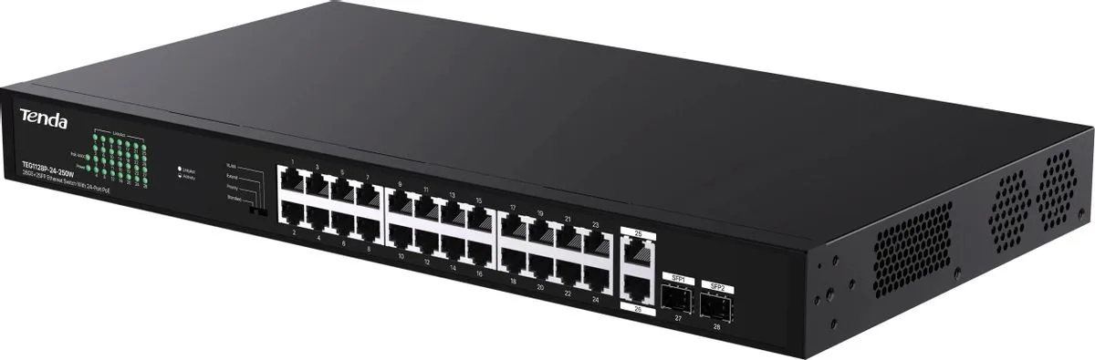 TEG1128P-24-250W 24-портовый PoE-коммутатор Tenda