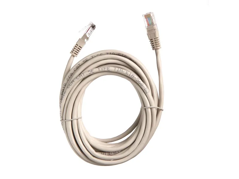 Патч-корд UTP4 cat.5е, 5м, CCA, LSZH, серый, литой коннектор NETKO Optima