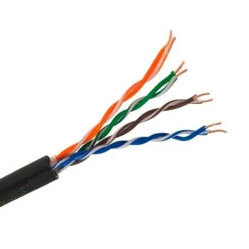 Кабель ООО «ТОКСБ» U/UTP cat 5e PE 4*2*0.51 Cu Solid OUTDOOR чёрный (305м)