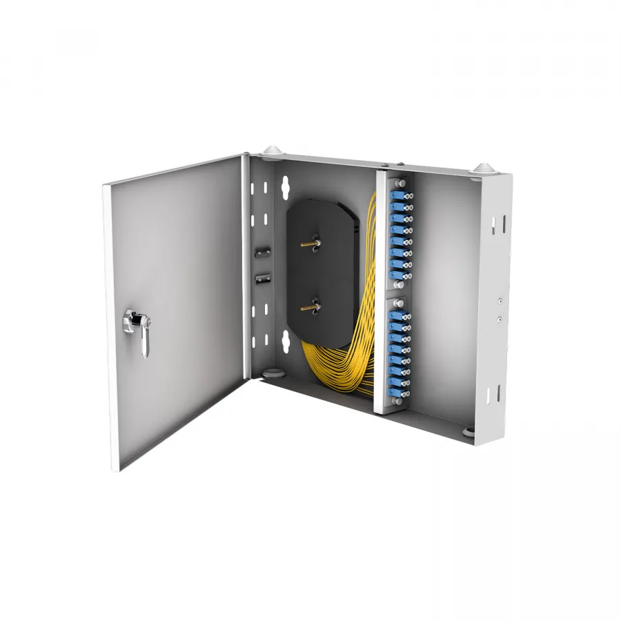 Кросс настенный NTSS PREMIUM, предсобранный, 16 портов LC/UPC duplex, 9/125 мкм