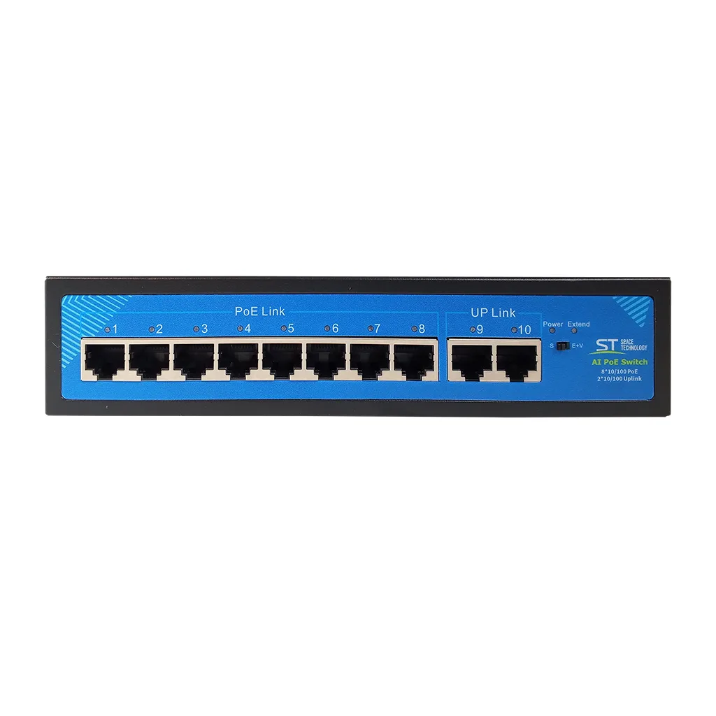 ST-S180POE (2M/100W/А) PRO V2 10-ти портовый сетевой PoE коммутатор Space Technology