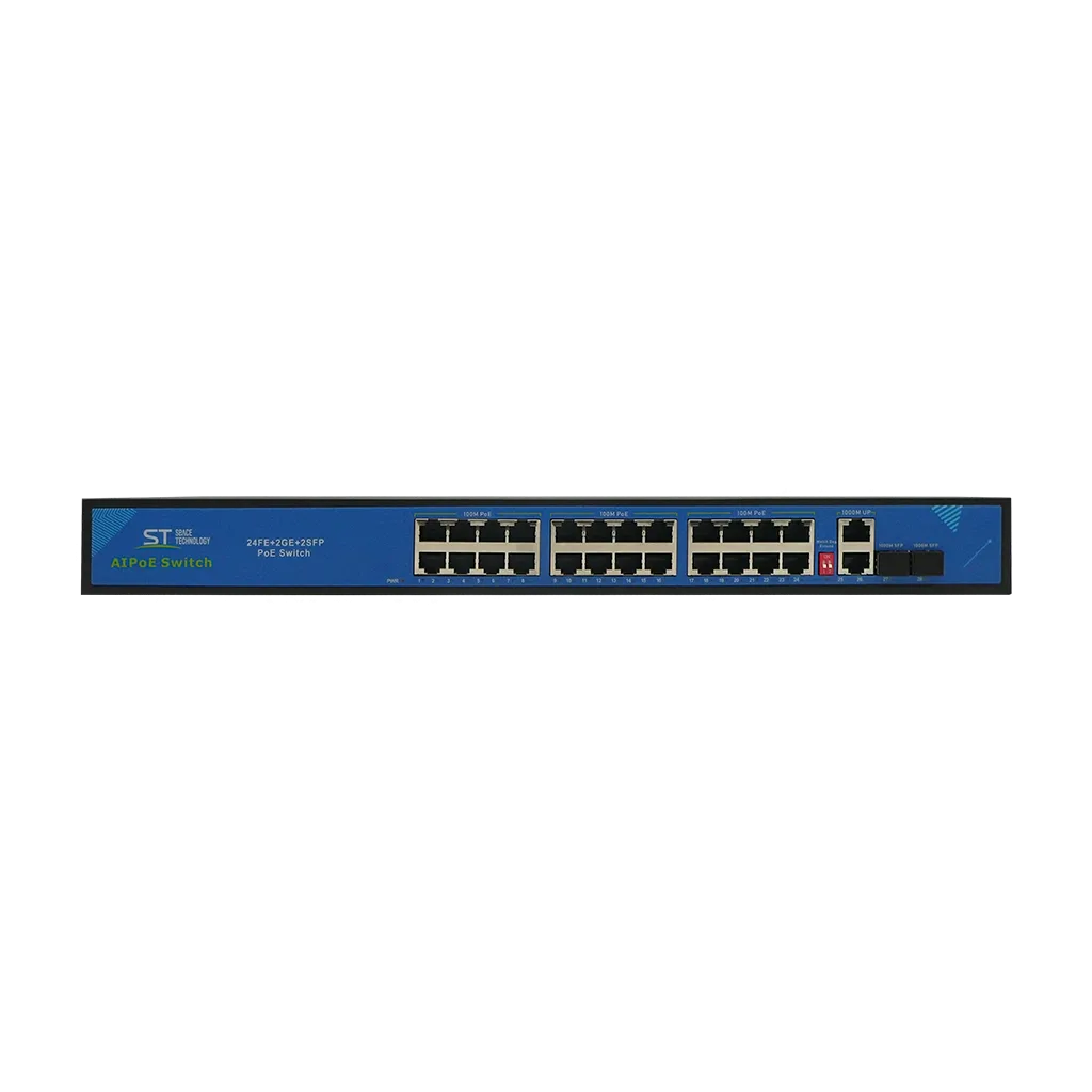 ST-S240POE(2G/2S/300W/А) PRO (версия 4) Коммутатор Switch POE 24-х портовый Space Technology