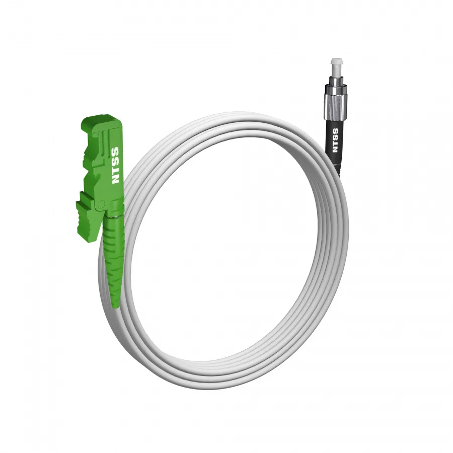 Шнур оптический NTSS spc E2000/APC-FC/UPC 9/125 G.657A1 3.0мм 10м LSZH (патч-корд)