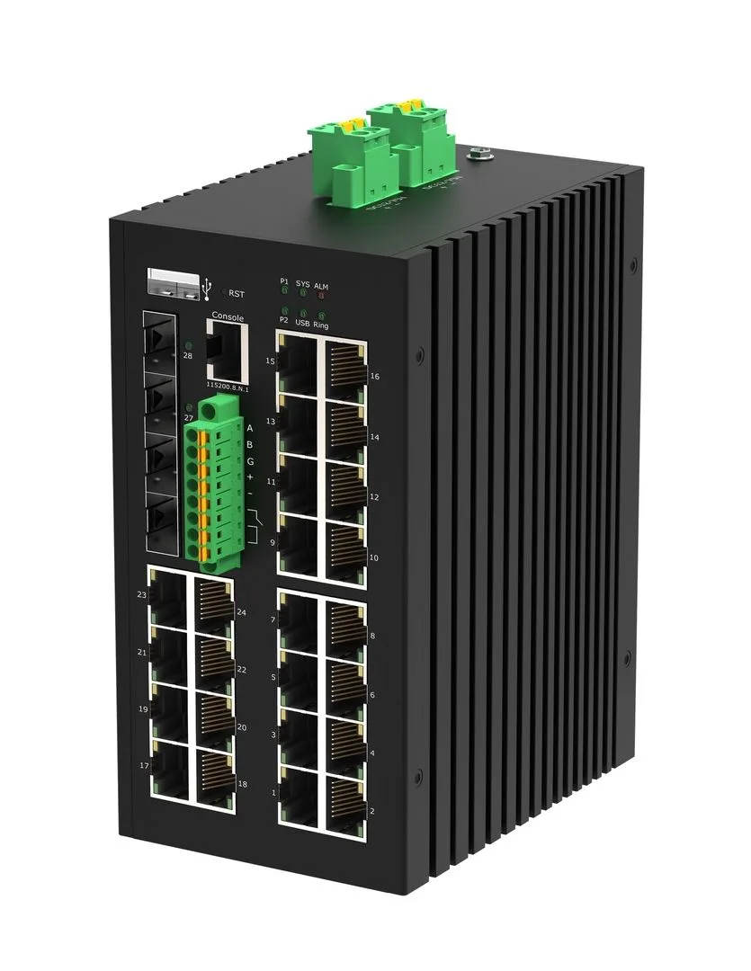 GL-SW-G307-24P4ST-I Управляемый промышленный L3 коммутатор, 24*10/100/1000Мбит/с PoE (af/at), 2*ввода питания, -40С +70С NIKOMAX