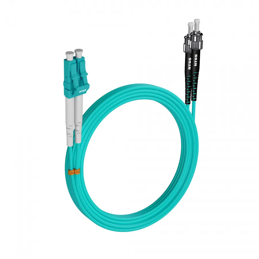 Шнур оптический NTSS dpc LC/UPC-ST/UPC 50/125 OM3 3.0мм 15м LSZH (патч-корд)