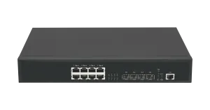GL-SW-G302-12TC Управляемый коммутатор L3 , Stack, 8*1/2.5 Гбит/с BaseT, 4*1/10Гбит/с SFP+, 1*блок питания NIKOMAX