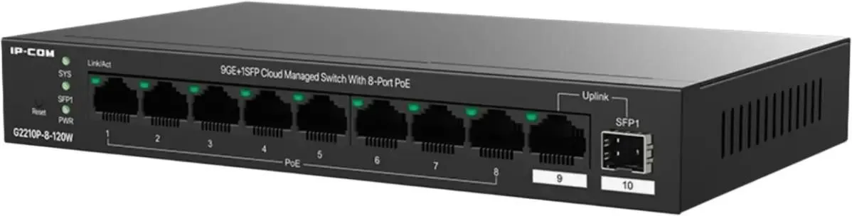G2210P-8-120W 10-ти портовый управляемый PoE коммутатор IP-COM