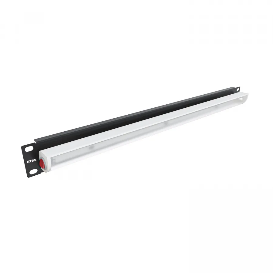 Панель осветительная NTSS, светодиодная (LED), крепление 19 1U, 220V, кабель 1.5м, немецкий стандарт, черный RAL 9005