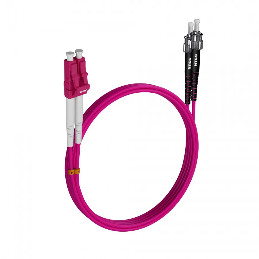 Шнур оптический NTSS dpc LC/UPC-ST/UPC 50/125 OM4 3.0мм 5м LSZH (патч-корд)
