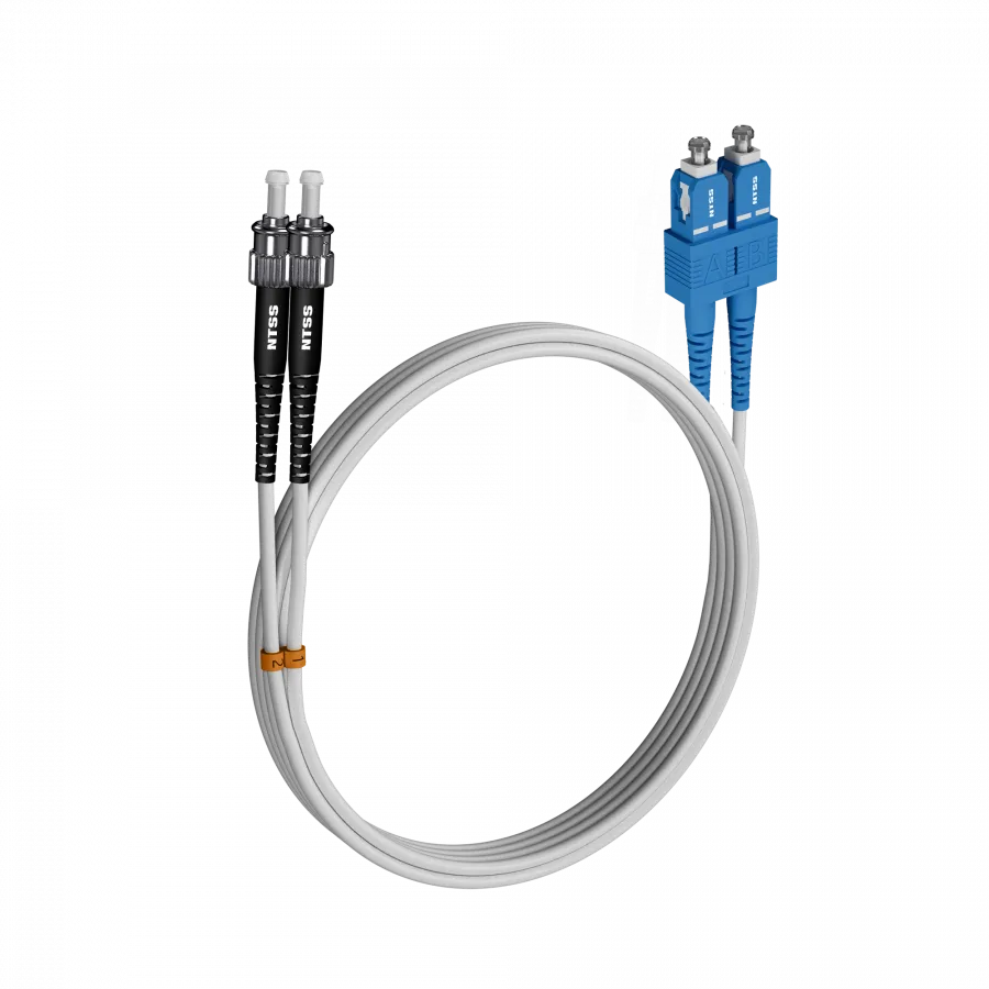 Шнур оптический NTSS PREMIUM dpc SC/UPC-ST/UPC 9/125 G.657A1 3.0мм 1м LSZH (патч-корд)