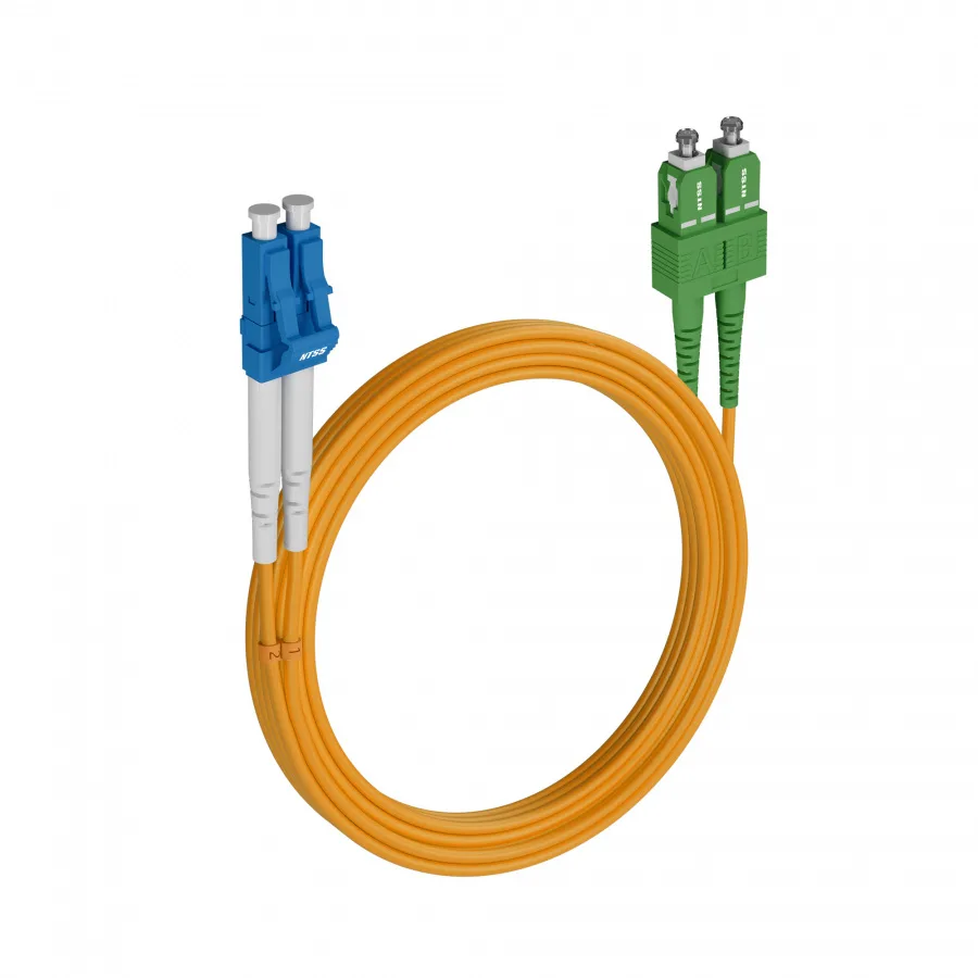 Шнур оптический NTSS dpc LC/UPC-SC/APC 9/125 3.0мм 25м LSZH (патч-корд)