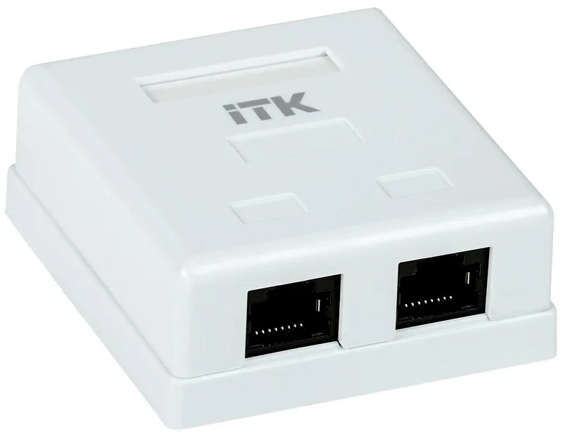 Розетка RJ45 2 порта Generica Cat 5E