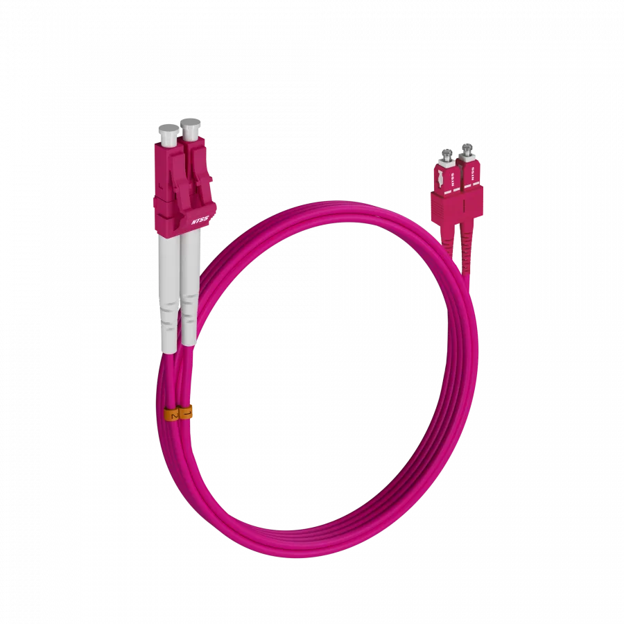Шнур оптический NTSS dpc LC/UPC-SC/UPC 50/125 OM4 3.0мм 1м LSZH (патч-корд)