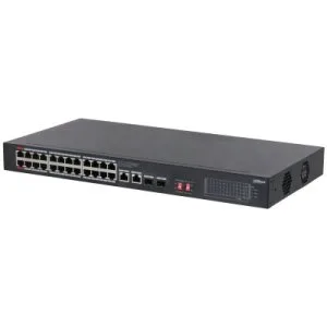 DH-S3228-24GT-240 24-портовый неуправляемый гигабитный коммутатор с PoE Dahua