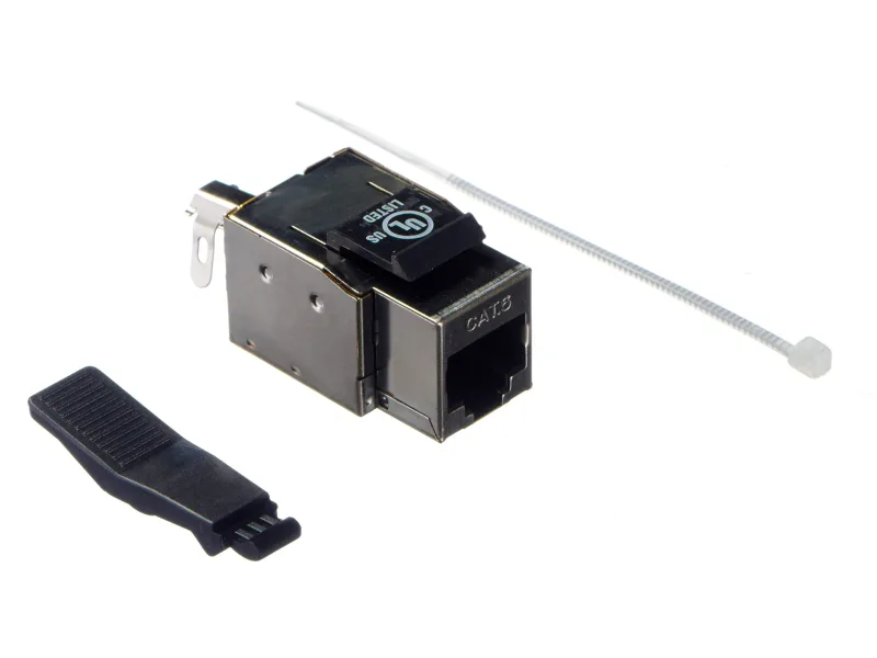 Модуль Keystone экранированный, RJ45, cat.6, 90°, без инструмента, KE, металлик, Netko СКС РАСПРОДАЖА