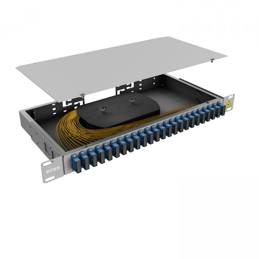 Кросс 19" NTSS PREMIUM, предсобранный 1U, 16 портов SC/UPC duplex, 9/125 мкм
