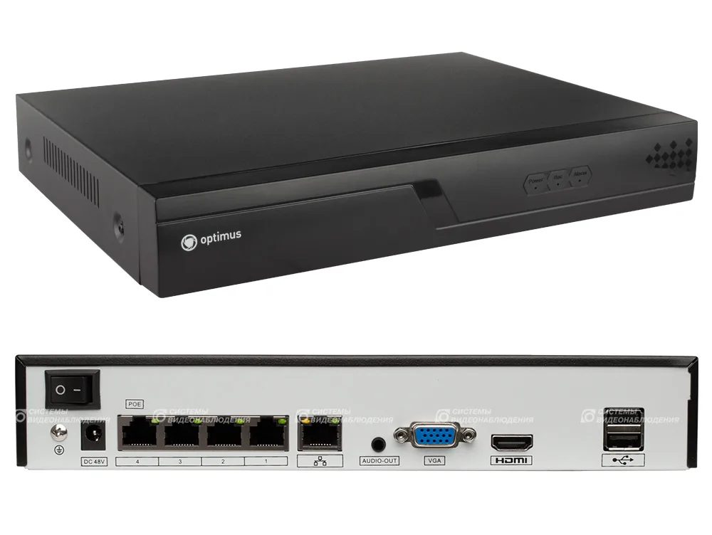 NVR-5101-4P_V.2 IP-видеорегистратор 10-ти канальный Optimus