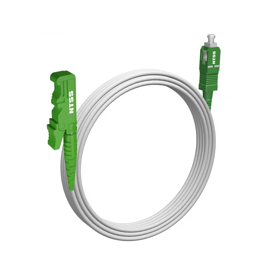 Шнур оптический NTSS spc E2000/APC-SC/APC 9/125 G.657A1 3.0мм 10м LSZH (патч-корд)