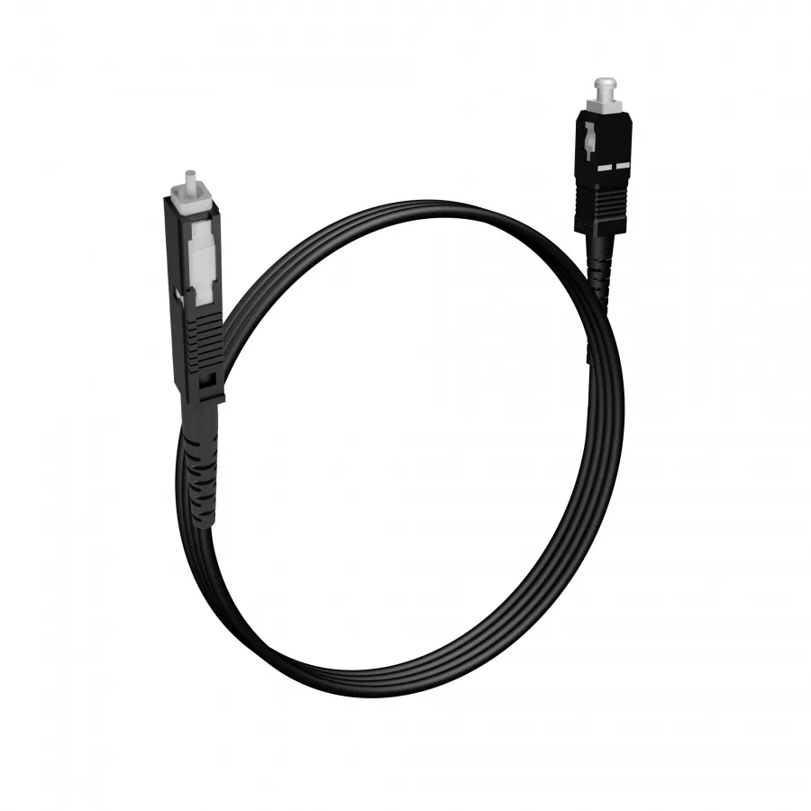 Шнур оптический NTSS spc MU/UPC-SC/UPC 9/125 2.0мм 2м черный LSZH (патч-корд)