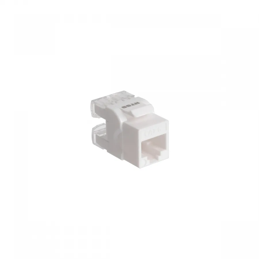 Розеточный модуль Keystone NTSS UTP RJ45 cat.6, 180 градусов, белый