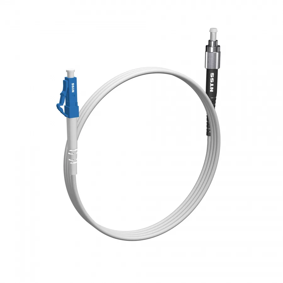 Шнур оптический NTSS spc LC/APC-FC/UPC G.657A2 9/125 2.0мм 2м LSZH (патч-корд)