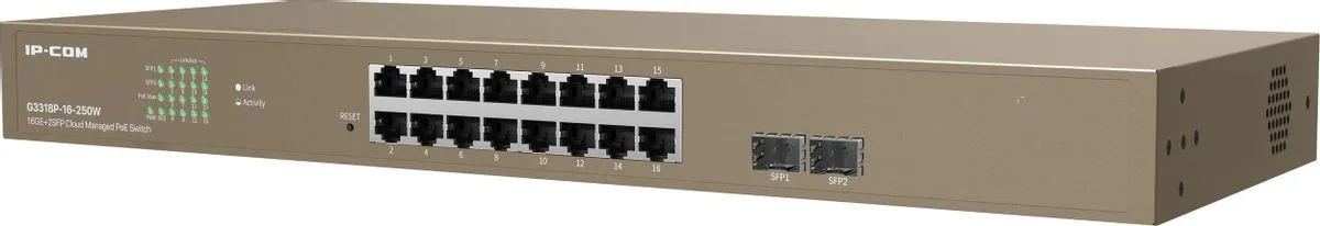 G3318P-16-250W 18-ти портовый управляемый облачный PoE коммутатор IP-COM