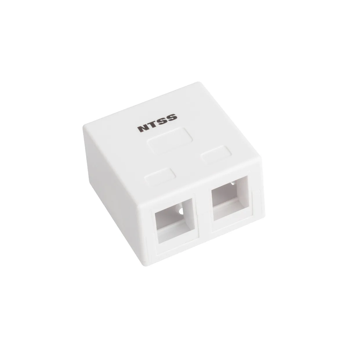 Настенная коробка NTSS для розеточных модулей типа Keystone 2xRJ45 белый