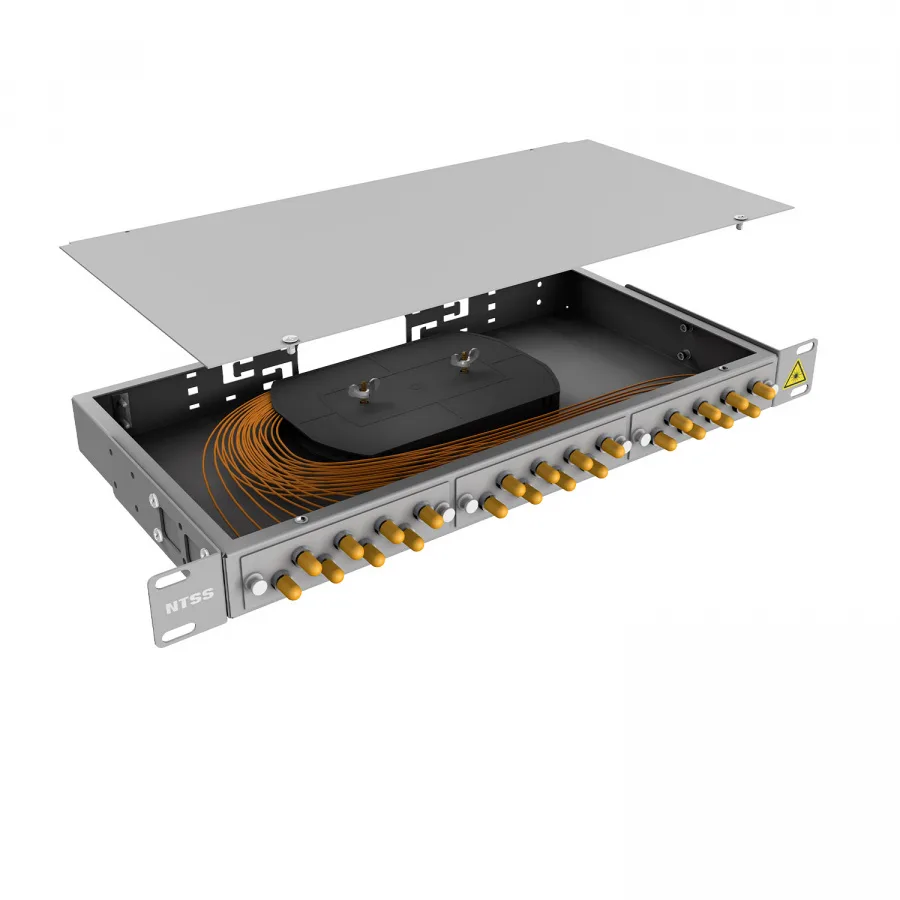 Кросс 19" NTSS PREMIUM, предсобранный 1U, 12 портов ST/UPC, 50/125 мкм
