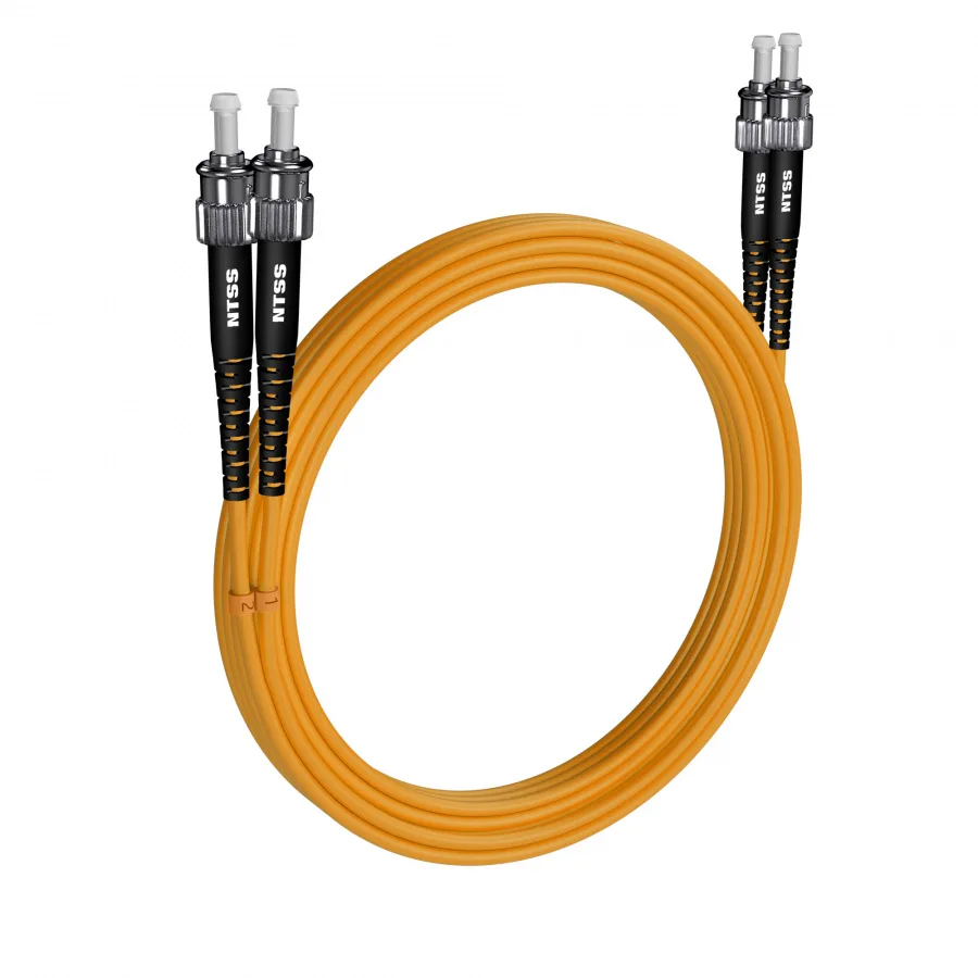 Шнур оптический NTSS PREMIUM dpc ST/UPC-ST/UPC 9/125 2.0мм 15м LSZH (патч-корд)