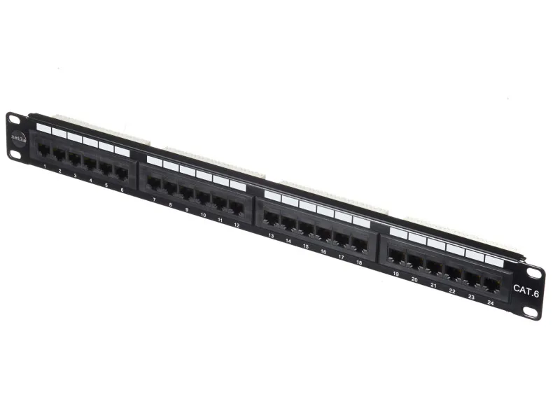 Патч-панель UTP, 19", 24 порта RJ45, cat.6, 1U, Dual Type, NETKO Expert CKC