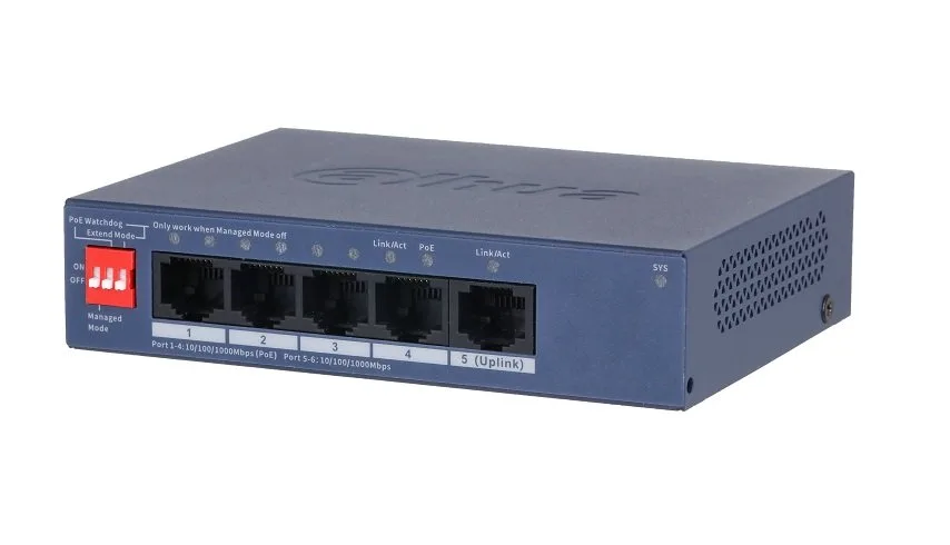 DH-CS4005-4GT-36 4-портовый гигабитный PoE коммутатор с функцией облачного управления Dahua