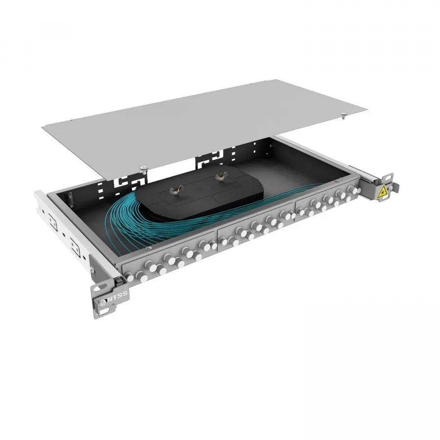 Кросс 19" NTSS PREMIUM выдвижной, предсобранный 1U, 24 порта FC/UPC, 50/125 мкм OM3