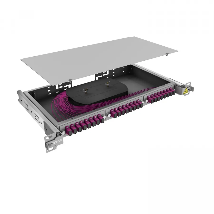 Кросс 19" NTSS PREMIUM выдвижной, предсобранный 1U, 24 порта SC/UPC, 50/125 мкм OM4