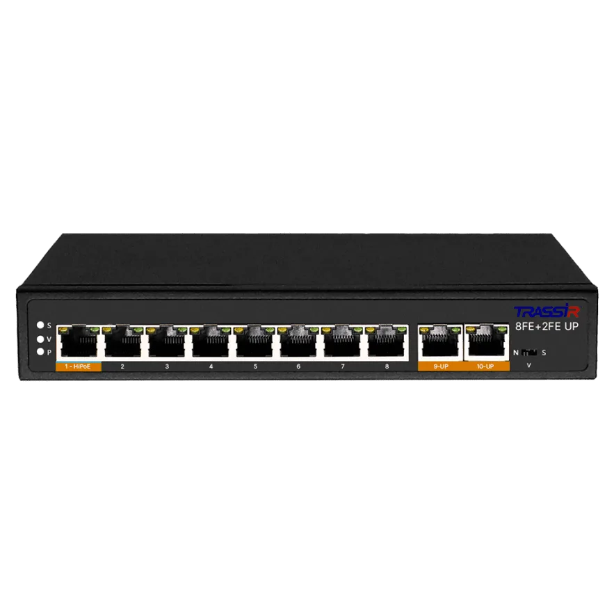 TR-NS1110-120-8POE Неуправляемый коммутатор TRASSIR