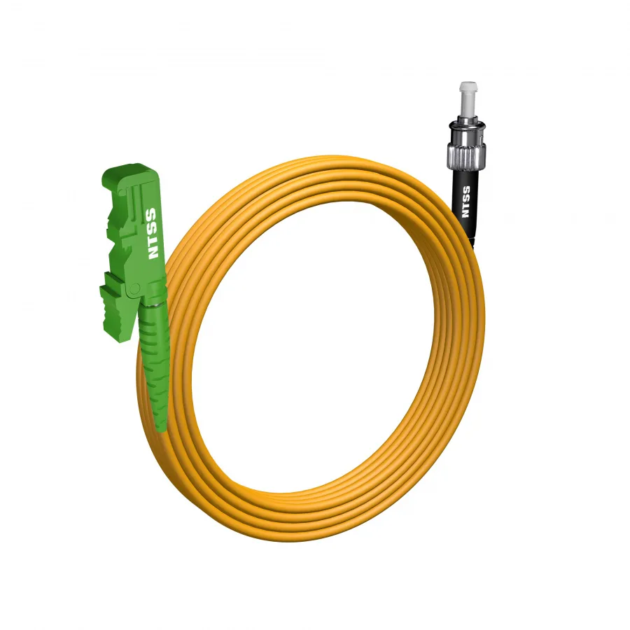 Шнур оптический NTSS spc E2000/APC-ST/UPC 9/125 3.0мм 15м LSZH (патч-корд)