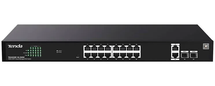 TEG2220P-16-250W Коммутатор PoE 16-портовый Tenda