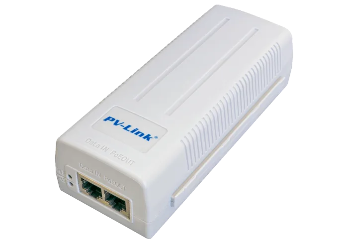PV-POE01GB PV-link v.2141 - PoE инжектор 100/1000, РоЕ 802.3af/at, 30 Вт