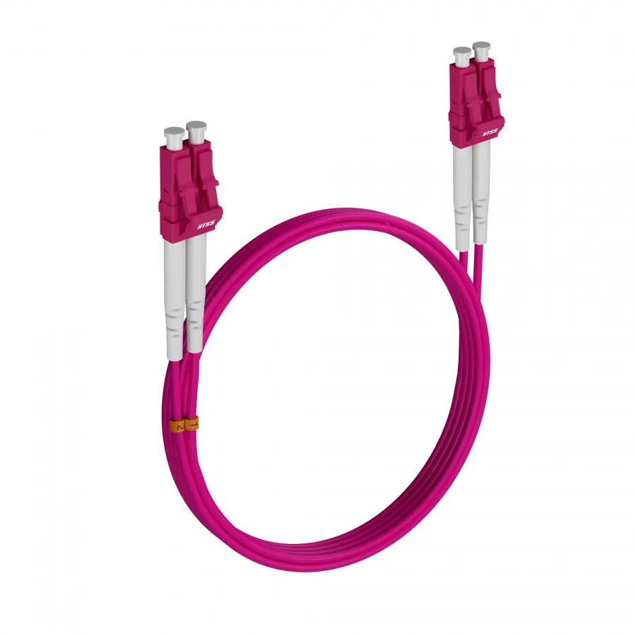 Шнур оптический NTSS dpc LC/UPC-LC/UPC 50/125 OM4 2.0мм 9м LSZH (патч-корд)
