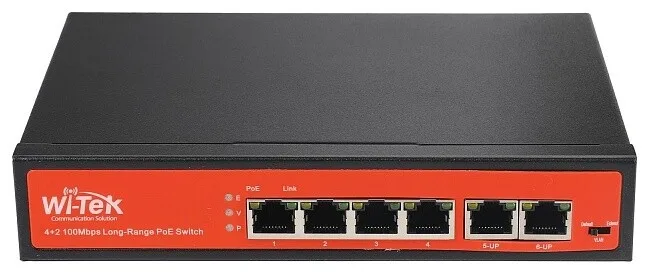 WI-PS205 v4 Неуправляемый коммутатор 4 PoE порта Wi-Tek